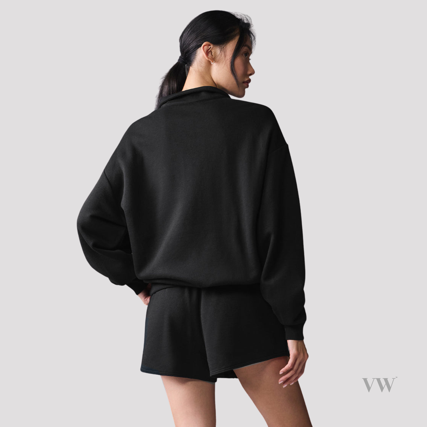 Brand new Alo acolade quarter zip pullover Black