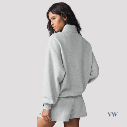 Brand new Alo acolade quarter zip  pullover gray