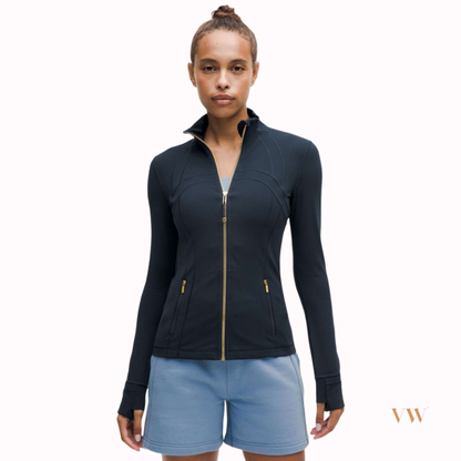 lululemon define jacket nulu black & Gold zipper