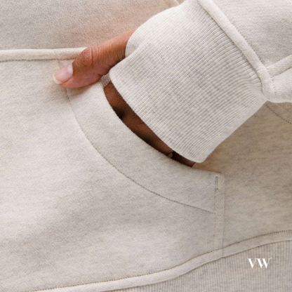 Brand new bone and gold lululemon scuba oversized half zip hoodie