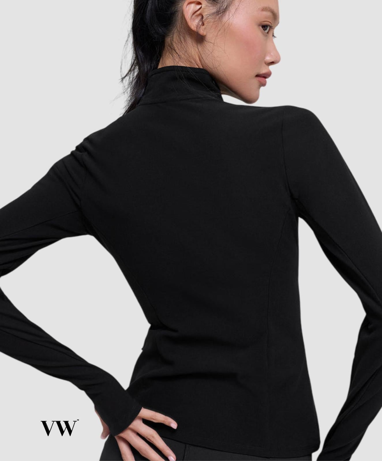 alo alosoft 1/2 Rapid pull over black