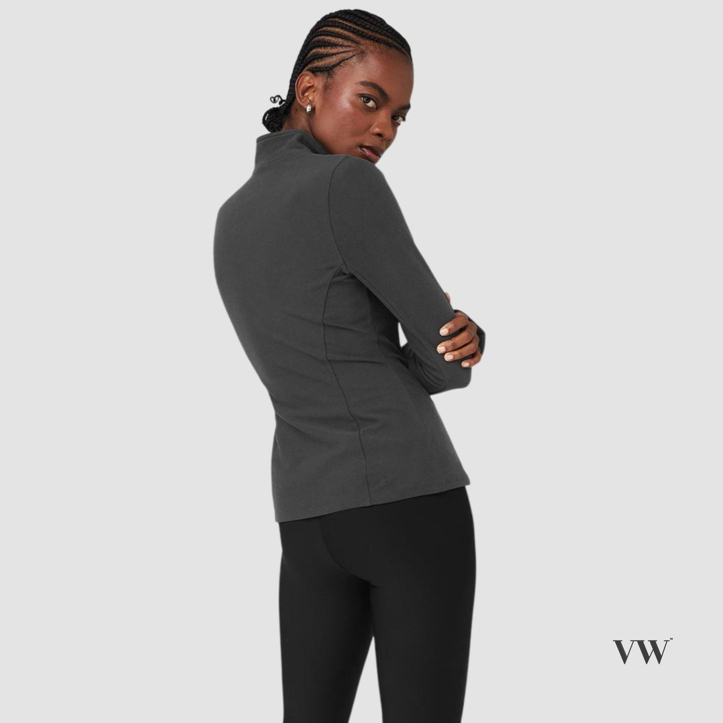 alo alosoft 1/2 Rapid pull over Antharcite