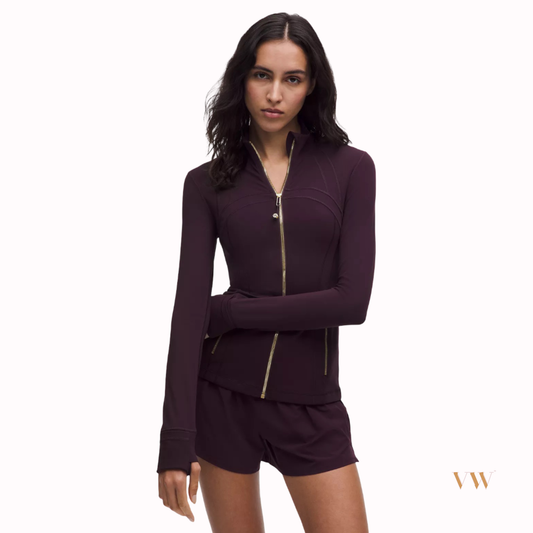 Brand new Black plum & Gold lululemon define jacket nulu