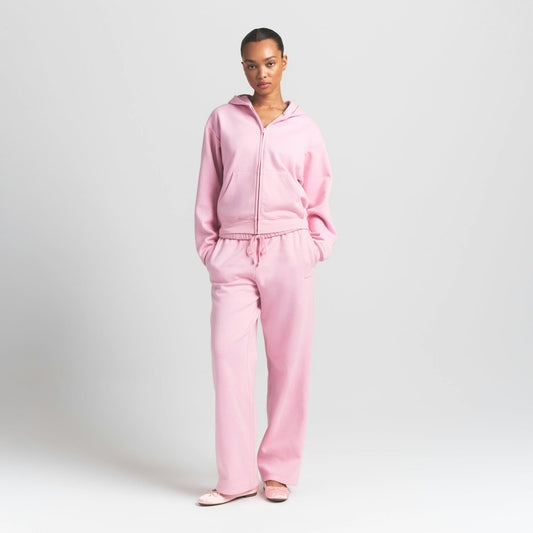 skims zip up hoodie pink