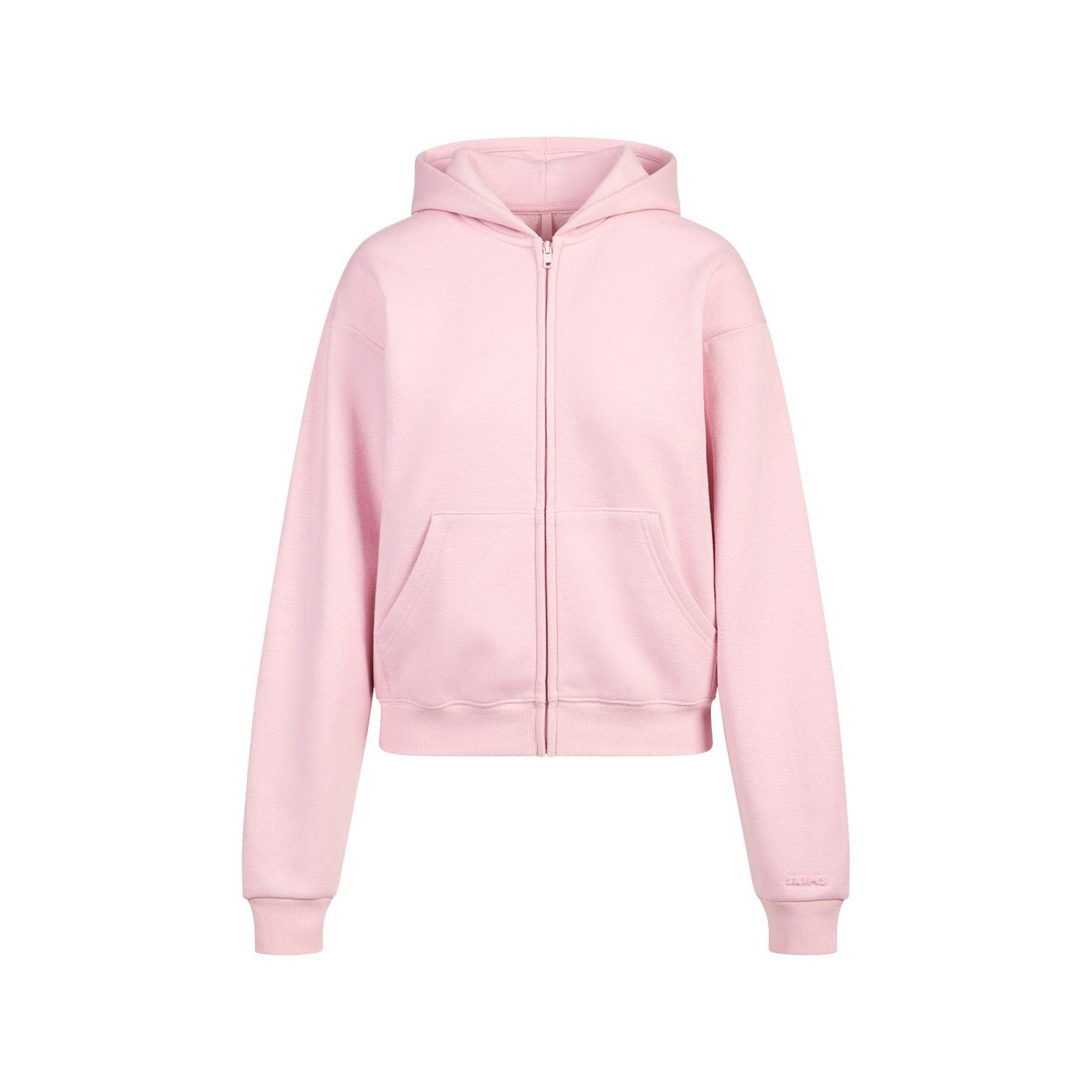 skims zip up hoodie pink