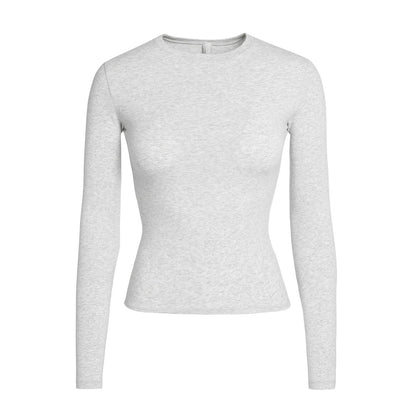 Skims long sleeve t shirt light heater gray