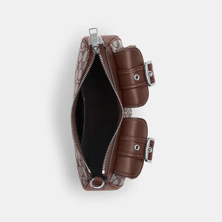 Coach Ashton baguette bag signature jacquard