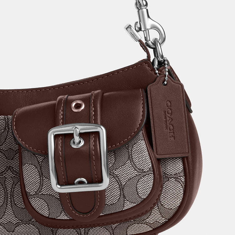 Coach Ashton baguette bag signature jacquard
