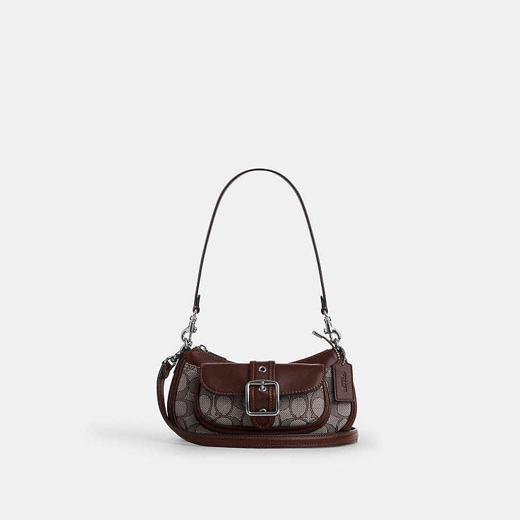 Coach Ashton baguette bag mini jacquard