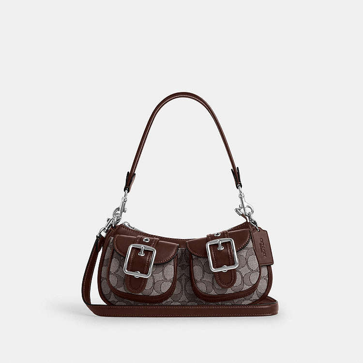 Coach Ashton baguette bag signature jacquard