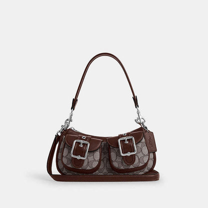 Coach Ashton baguette bag signature jacquard