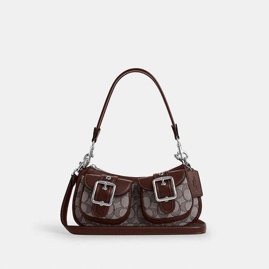 Coach Ashton baguette bag signature jacquard
