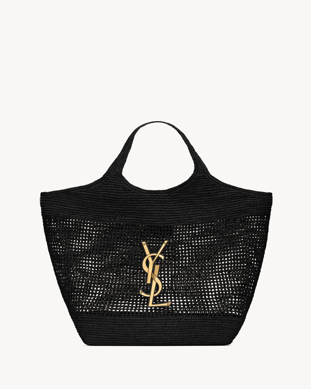 Saint Laurent icare raffia tote