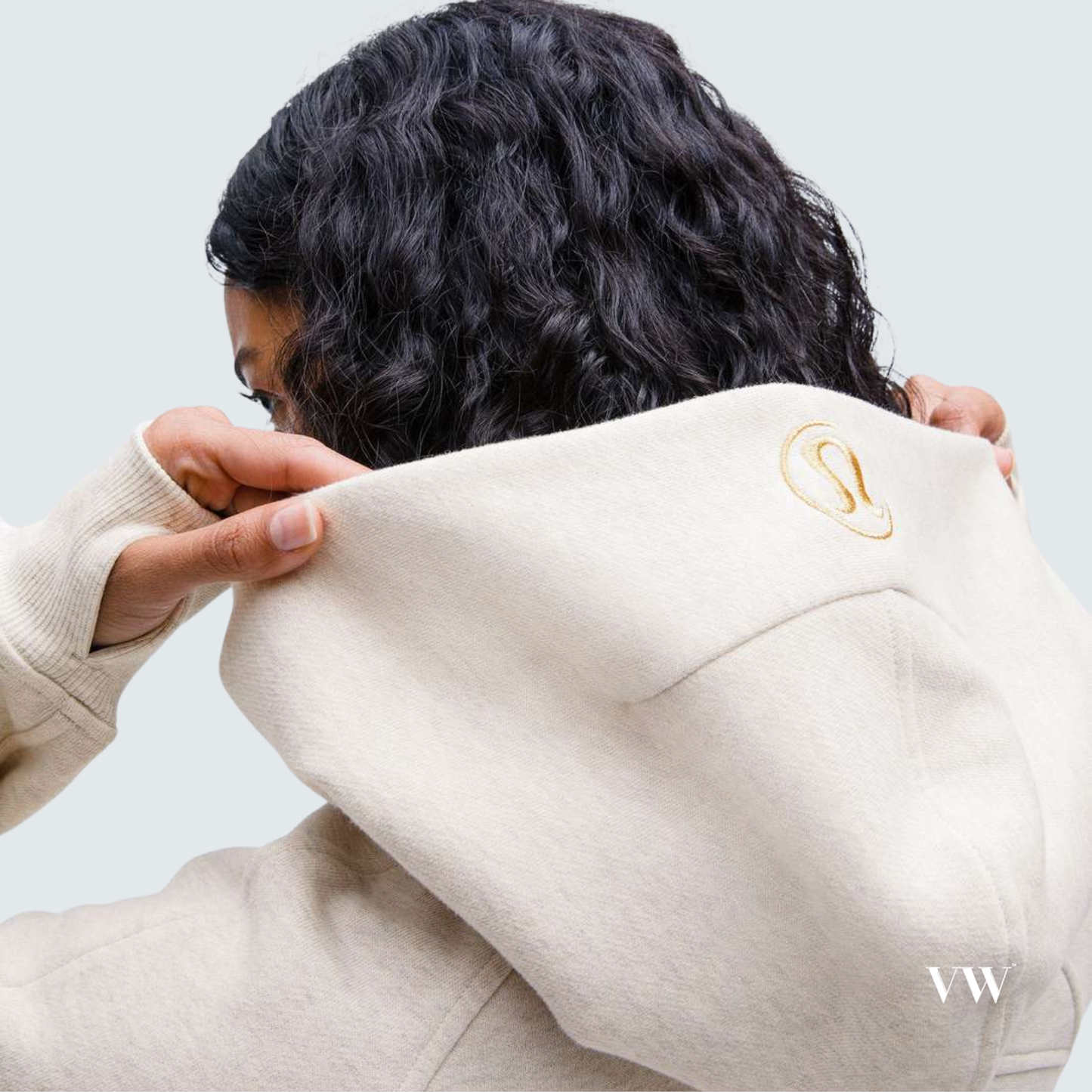 Brand new bone and gold lululemon scuba oversized half zip hoodie