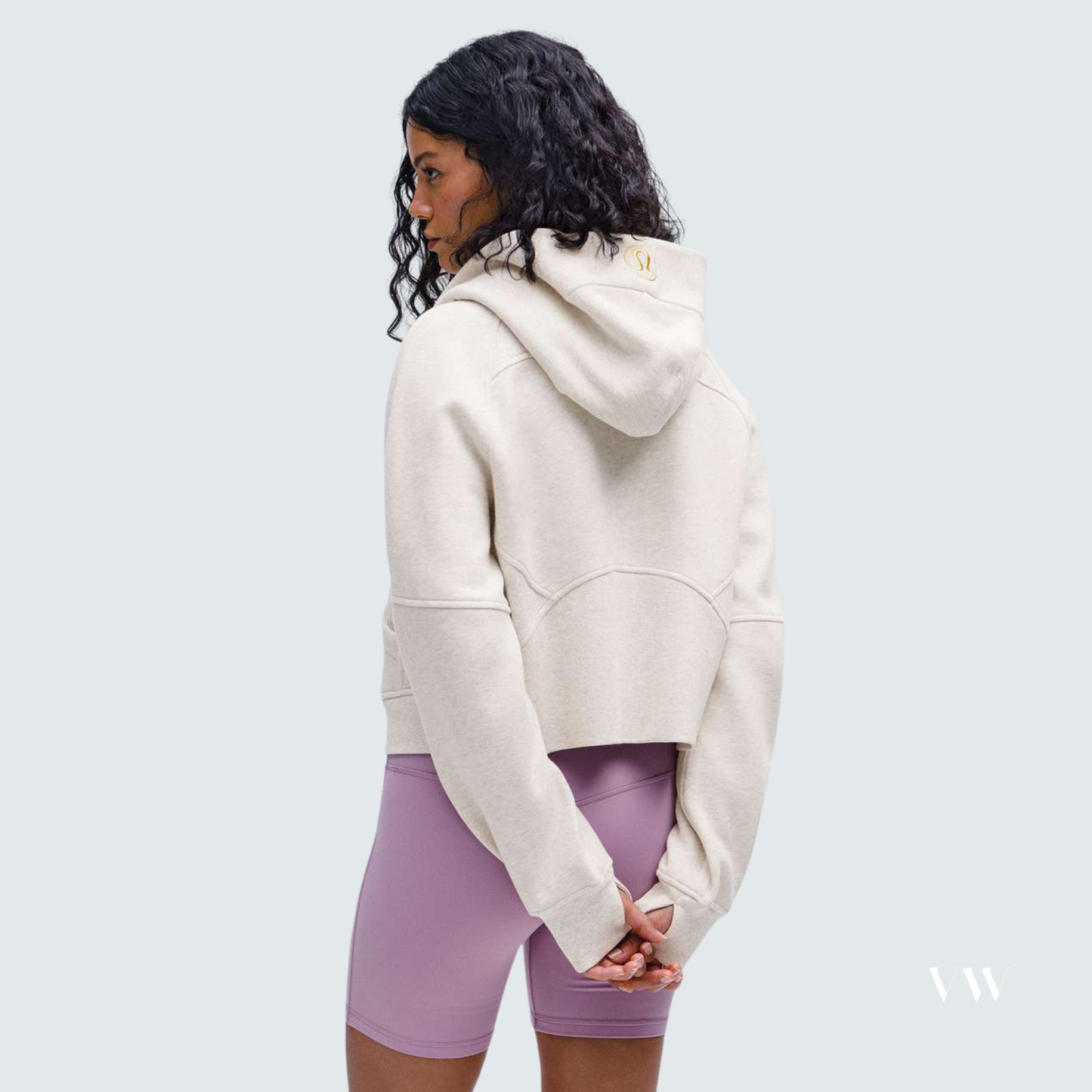 Brand new bone and gold lululemon scuba oversized half zip hoodie